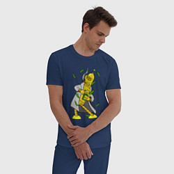 Пижама хлопковая мужская Golden Bender, цвет: тёмно-синий — фото 2