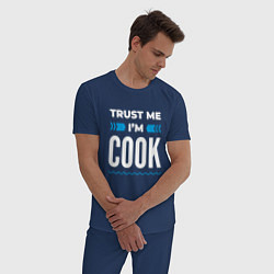 Пижама хлопковая мужская Trust me Im cook, цвет: тёмно-синий — фото 2