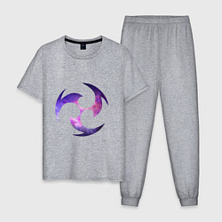 Пижама хлопковая мужская Электро элемент, цвет: меланж
