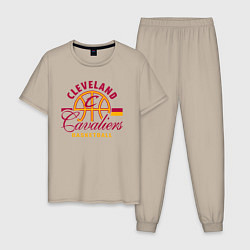 Пижама хлопковая мужская Кливленд Кавальерс НБА, цвет: миндальный