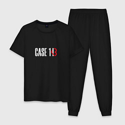 Пижама хлопковая мужская Case 143, цвет: черный