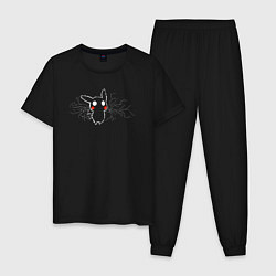 Пижама хлопковая мужская Пикачу здержаный арт, цвет: черный