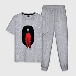 Пижама хлопковая мужская Slipknot - ноль, цвет: меланж