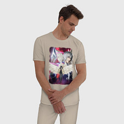 Пижама хлопковая мужская Платиновый предел арт, цвет: миндальный — фото 2