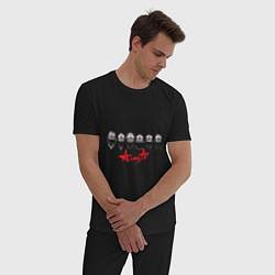 Пижама хлопковая мужская Rock band АЛИСА, цвет: черный — фото 2