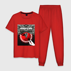 Пижама хлопковая мужская Memento-mori, цвет: красный