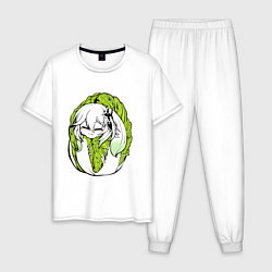 Пижама хлопковая мужская Капуста-Нахида, цвет: белый