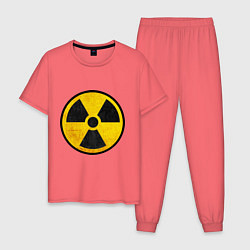 Пижама хлопковая мужская Atomic Nuclear, цвет: коралловый
