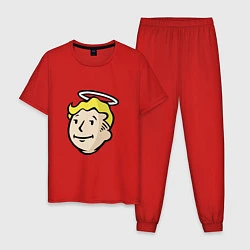 Пижама хлопковая мужская Holly vault boy, цвет: красный