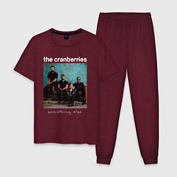 Пижама хлопковая мужская The Cranberries rock, цвет: меланж-бордовый