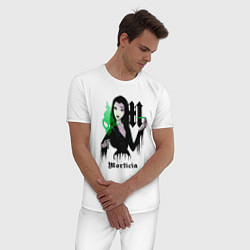 Пижама хлопковая мужская M - Morticia, цвет: белый — фото 2