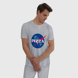 Пижама хлопковая мужская Nasa - pizza, цвет: меланж — фото 2
