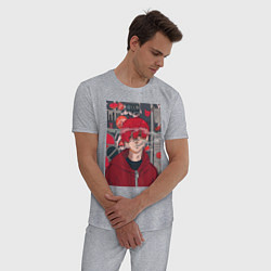 Пижама хлопковая мужская Красноволосый парень, цвет: меланж — фото 2