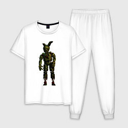Пижама хлопковая мужская Springtrap, цвет: белый