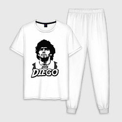 Пижама хлопковая мужская Dios Diego, цвет: белый