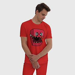 Пижама хлопковая мужская Бокси Бу: Поппи Плейтайм, цвет: красный — фото 2