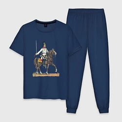 Пижама хлопковая мужская Рядовой Псковского кирасирского полка, цвет: тёмно-синий