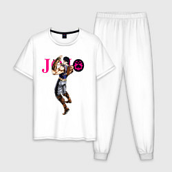 Пижама хлопковая мужская Джонатан Джостар - JoJo Bizarre Adventure, цвет: белый