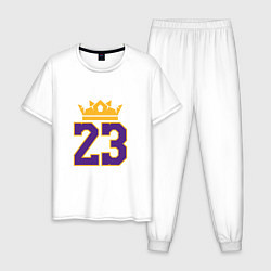 Пижама хлопковая мужская Король Джеймс 23, цвет: белый
