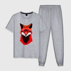 Пижама хлопковая мужская Красный лис, цвет: меланж