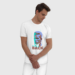 Пижама хлопковая мужская Terminator art, цвет: белый — фото 2