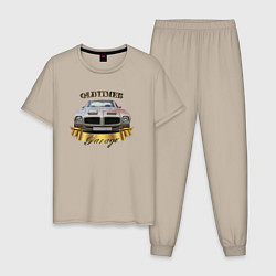 Пижама хлопковая мужская Масл-кар Pontiac Firebird, цвет: миндальный