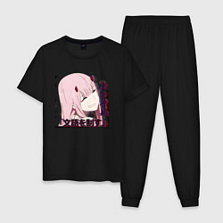 Пижама хлопковая мужская Anime X Girl, цвет: черный