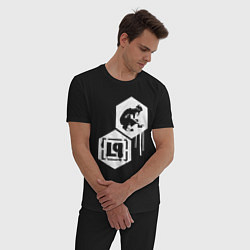 Пижама хлопковая мужская Linkin Park плиты, цвет: черный — фото 2