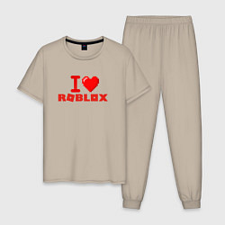 Мужская пижама I love Roblox
