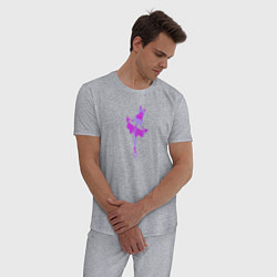 Пижама хлопковая мужская Дюймовочка, цвет: меланж — фото 2