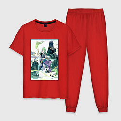 Пижама хлопковая мужская Бай Чжу Геншин импакт, цвет: красный