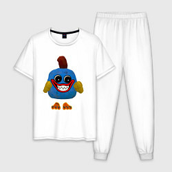 Пижама хлопковая мужская Хагги Вагги Chicken - Chicken Gun, цвет: белый