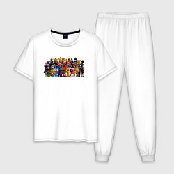 Пижама хлопковая мужская FNAF Мир, цвет: белый