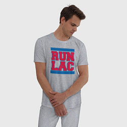Пижама хлопковая мужская Run Clippers, цвет: меланж — фото 2