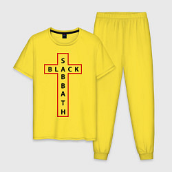 Пижама хлопковая мужская Black Sabbath, цвет: желтый
