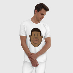 Пижама хлопковая мужская Jay-Z, цвет: белый — фото 2