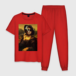 Пижама хлопковая мужская Мона Марла, цвет: красный