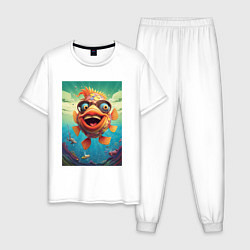 Мужская пижама Карп в солнечных очках