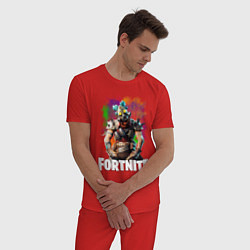 Пижама хлопковая мужская Fortnite Ruckus, цвет: красный — фото 2