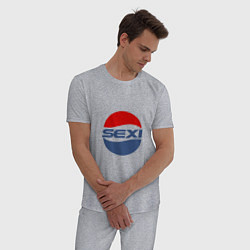 Пижама хлопковая мужская Pepsi, цвет: меланж — фото 2
