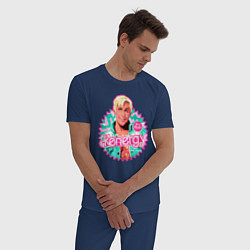 Пижама хлопковая мужская Кен Барби, цвет: тёмно-синий — фото 2
