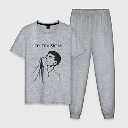 Пижама хлопковая мужская Йен Кёртис Joy Division, цвет: меланж