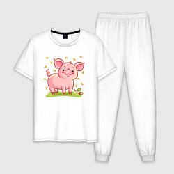 Мужская пижама Розовый поросёнок