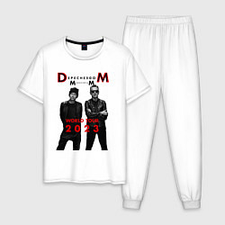 Пижама хлопковая мужская Depeche Mode - Memento Mori, цвет: белый