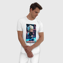 Пижама хлопковая мужская Roblox game avatar, цвет: белый — фото 2