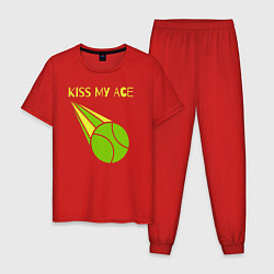 Пижама хлопковая мужская Tennis ace, цвет: красный