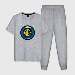 Пижама хлопковая мужская Inter sport fc, цвет: меланж
