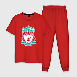 Пижама хлопковая мужская Liverpool fc sport collection, цвет: красный