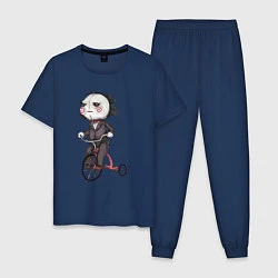 Пижама хлопковая мужская Saw bike, цвет: тёмно-синий
