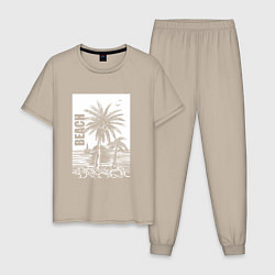 Мужская пижама Пляж пальмы